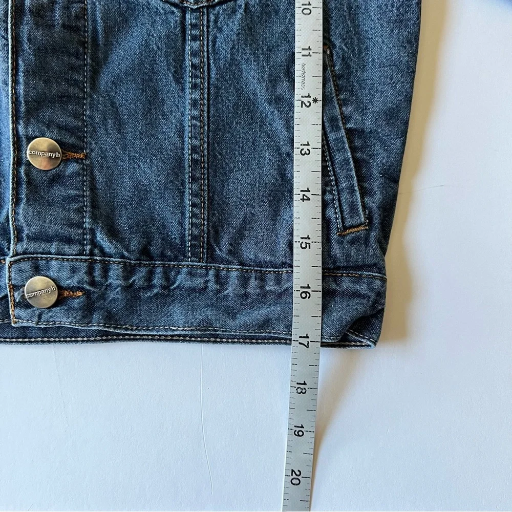 Girls Denim Jean Jacket Girls Size Small Basic Fit Company B Blue Jeans Denim